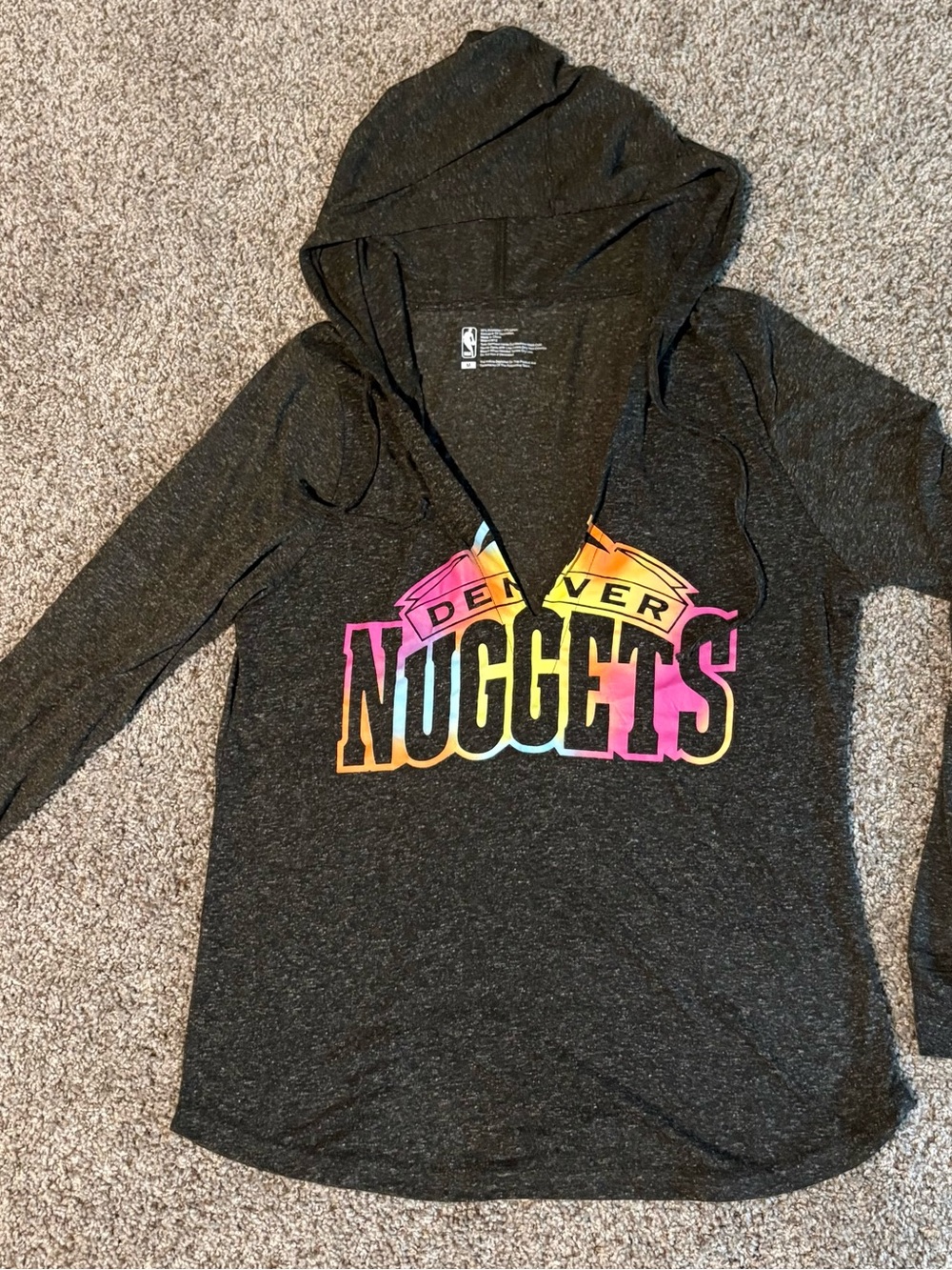 🏀 Denver Nuggets NBA Long Sleeve Hooded Tee | Women’s Medium | NWT